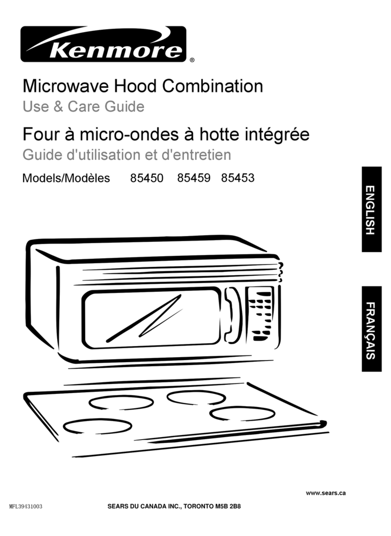 Kenmore PlasmaWave 85450 Use & care guide