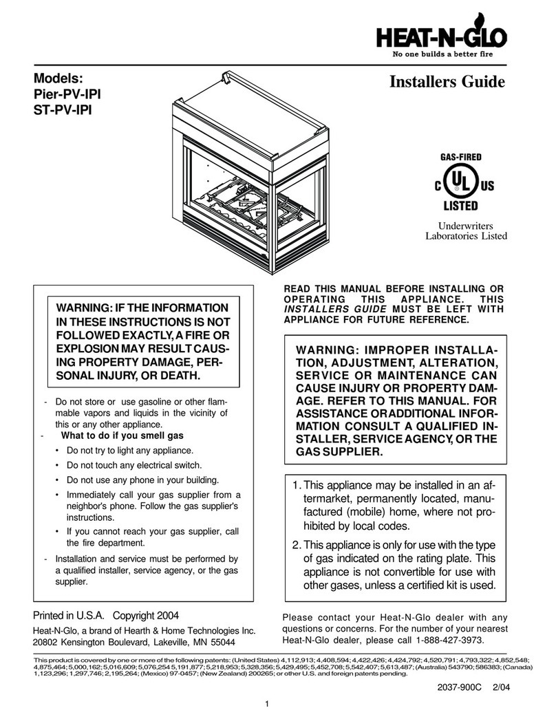 Heat-N-Glo Pier-PV-IPI Assembly instructions Heat-N-Glo Pier-PV-IPI Assembly instructions