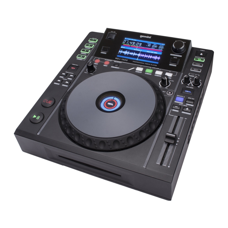 Gemini MDJ-1000 User manual