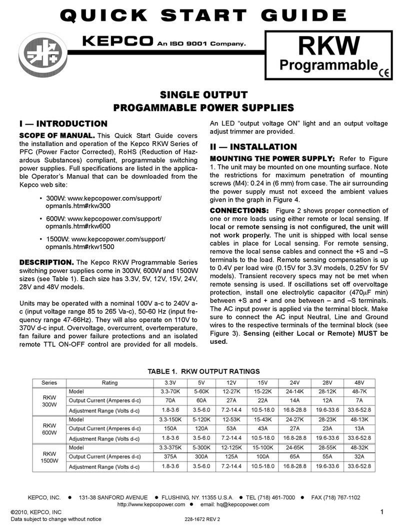 KEPCO 3.3-70K User manual