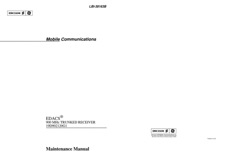 Ericsson EDACS 19D902120G1 User manual