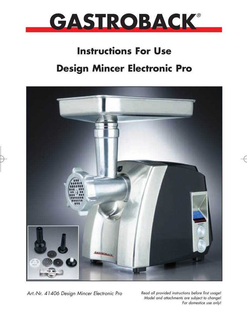 Gastroback 41406 User manual