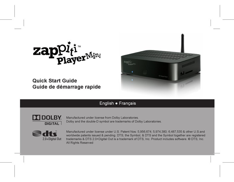 Zappiti Player Mini PlayerMini quick start guide