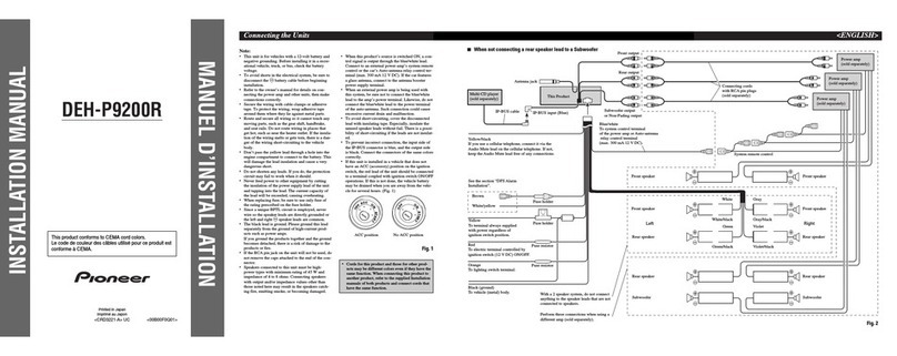 Pioneer DEH-P9200R User manual