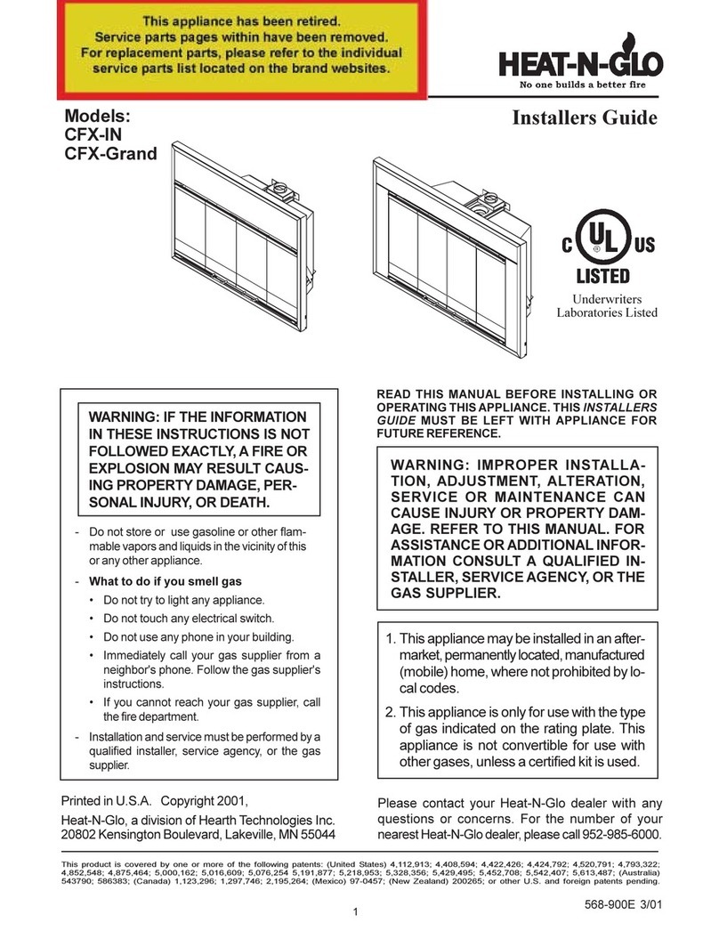 Heat & Glo CFX-IN Installer's guide Heat & Glo CFX-IN Installer's guide