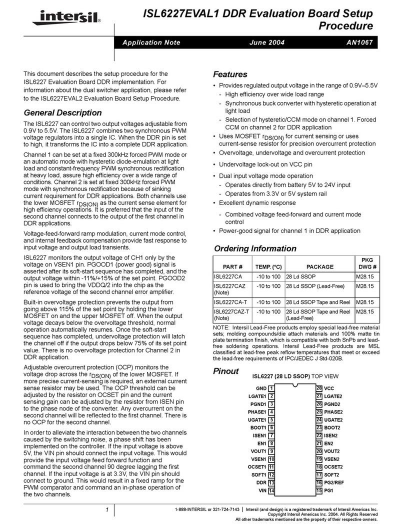 Intersil ISL6227EVAL1 Manual