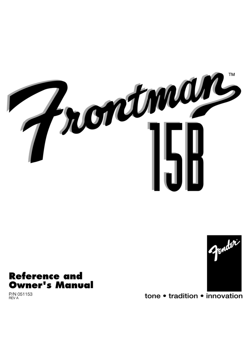 Fender Frontman 15B Reference and owner's manual