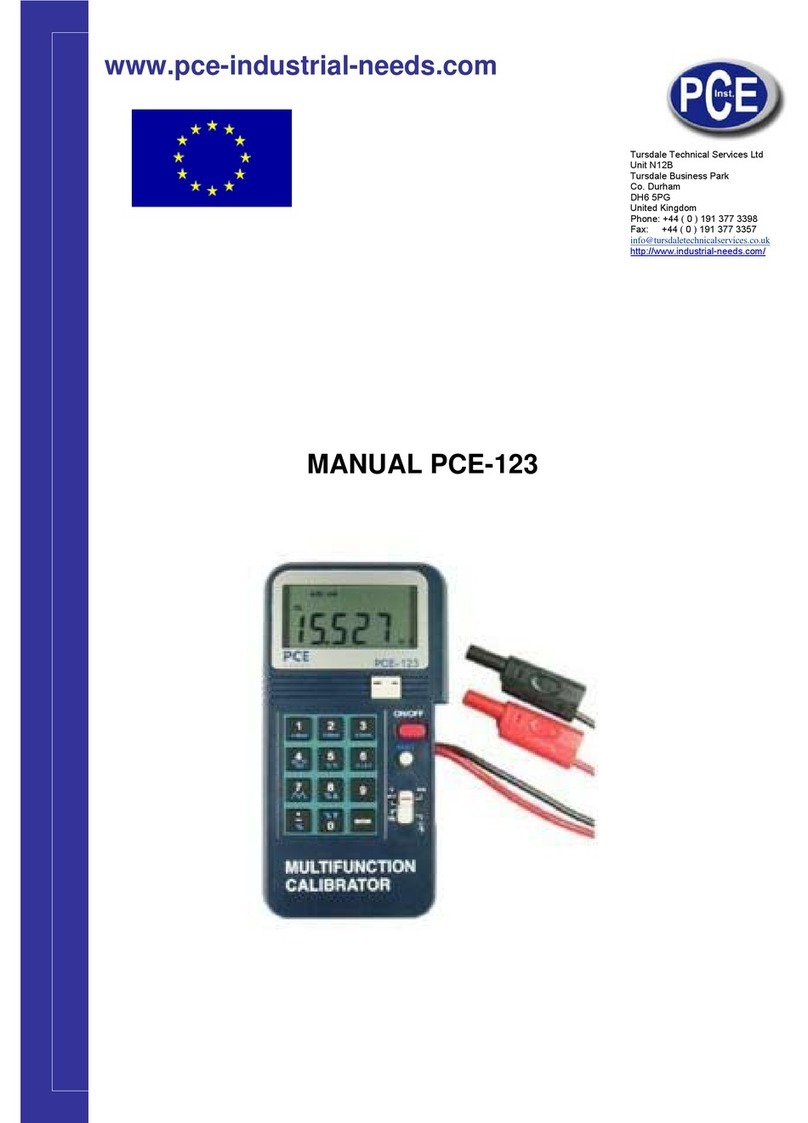 PCE Instruments PCE-123 instruction manual