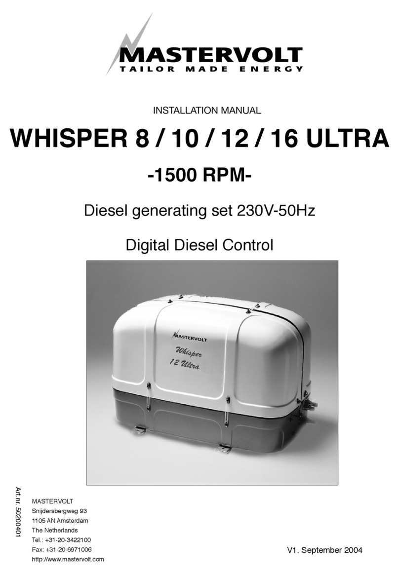Mastervolt WHISPER 8 ULTRA User manual