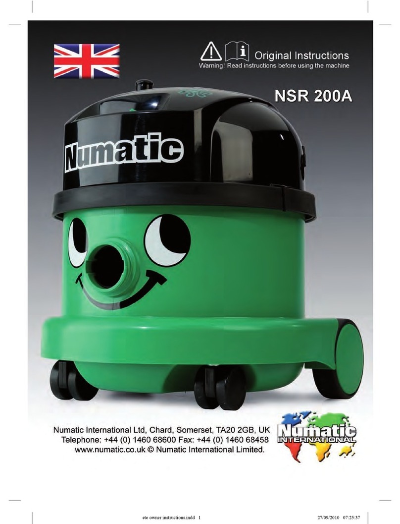 Numatic NSR 200A Operation instructions