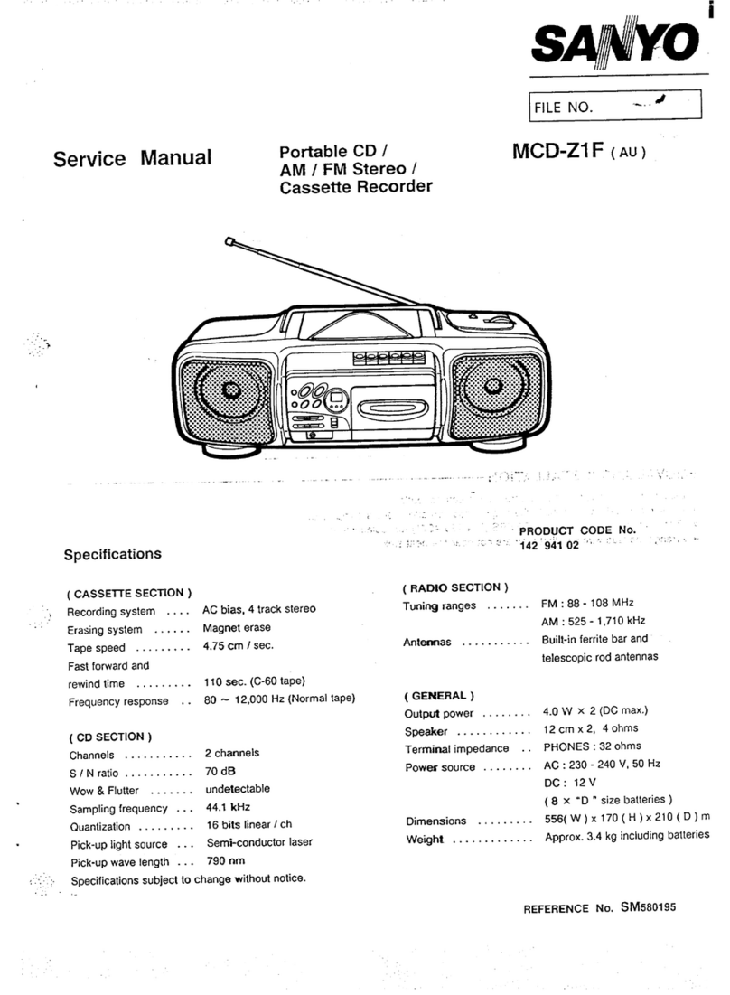 Sanyo MCD-Z1F User manual