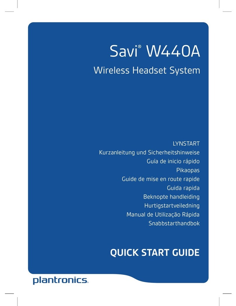 Plantronics Savi W440A quick start guide