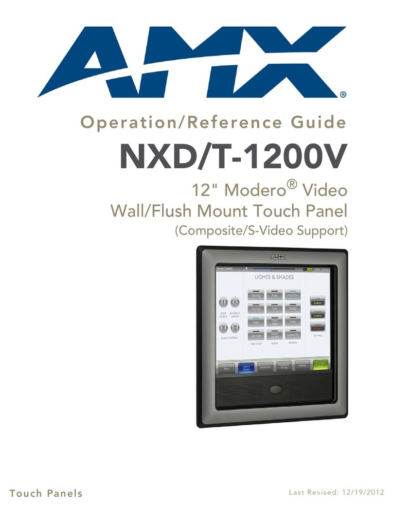 AMX Modero NXD-1200V Parts list manual AMX Modero NXD-1200V Parts list manual