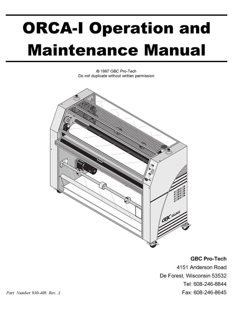 GBC ORCA-I Operation and maintenance manual