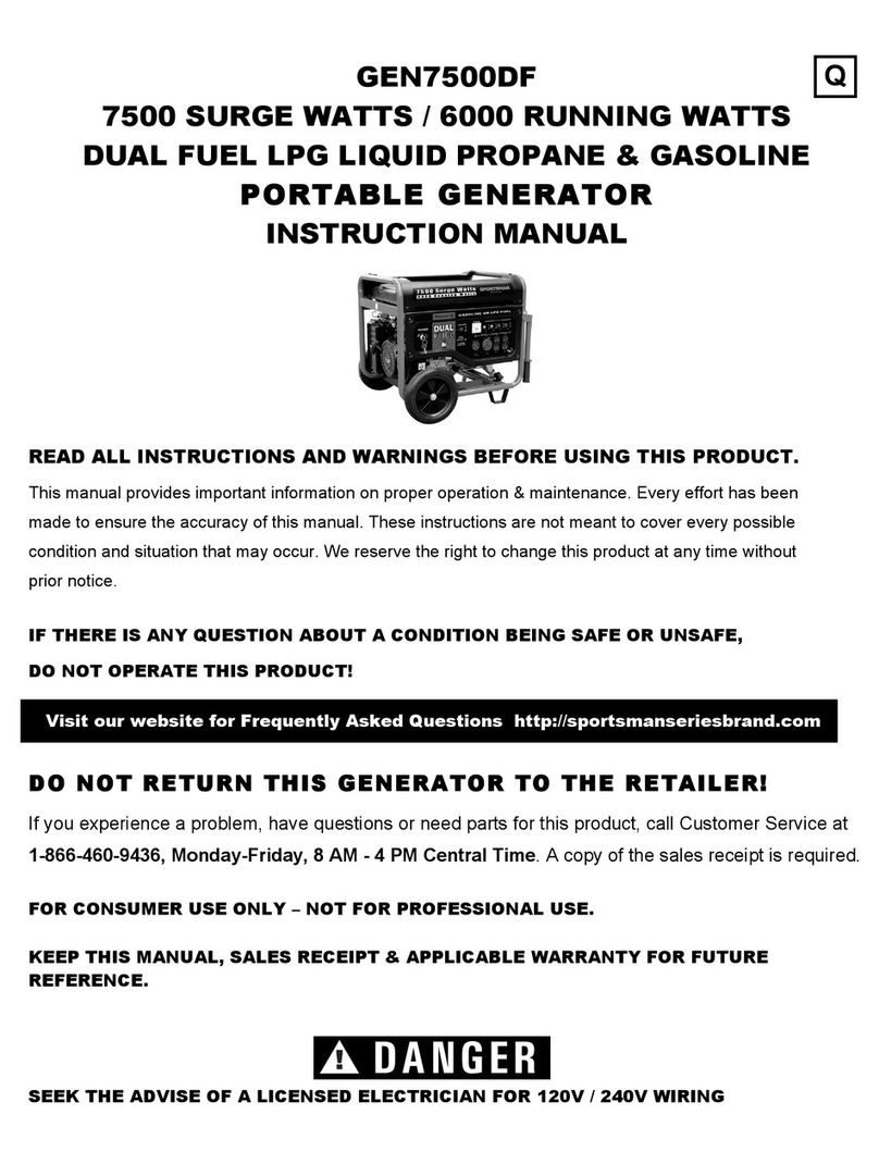 Buffalo Tools GEN7500DF instruction manual