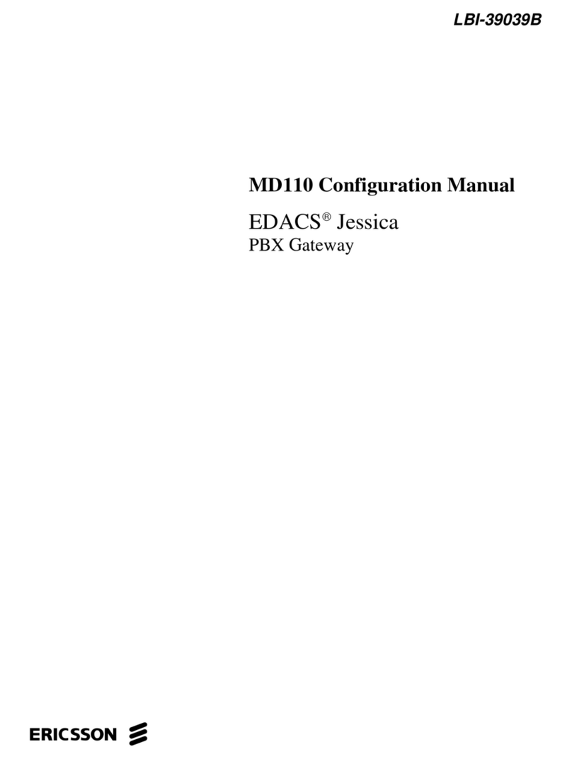 Ericsson MD110 Instruction sheet