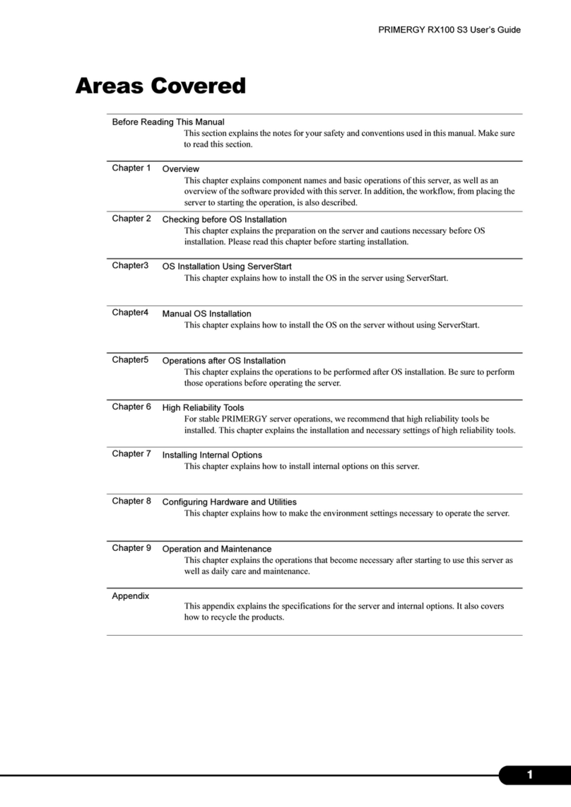 Fujitsu Primergy RX100 S3 User manual