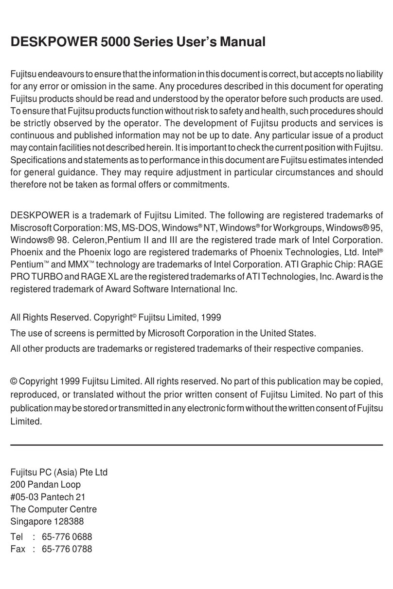 Fujitsu DESKPOWER 5000 Series User manual