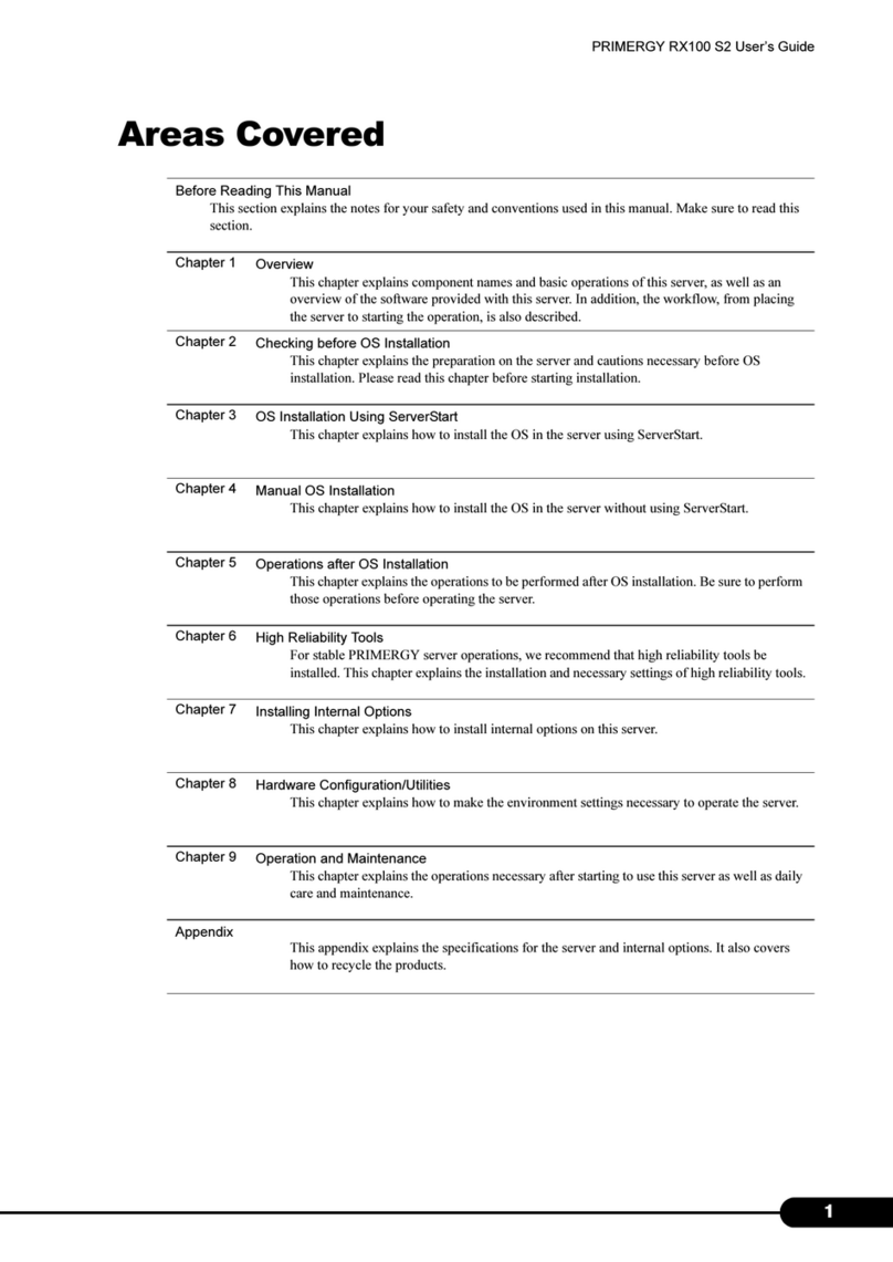 Fujitsu Primergy RX100 S2 User manual
