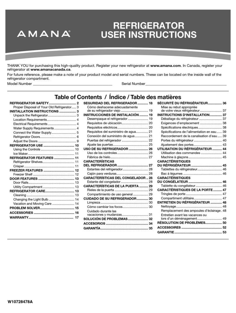 Amana A8RXCGFXW User manual