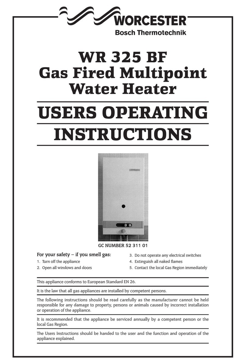 Worcester WR 325 BF User operating instructions