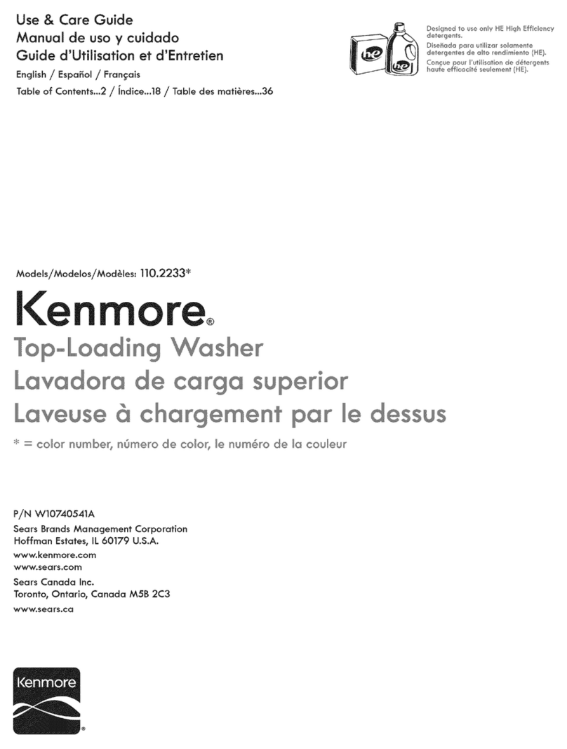 Kenmore 110.2233 series User manual