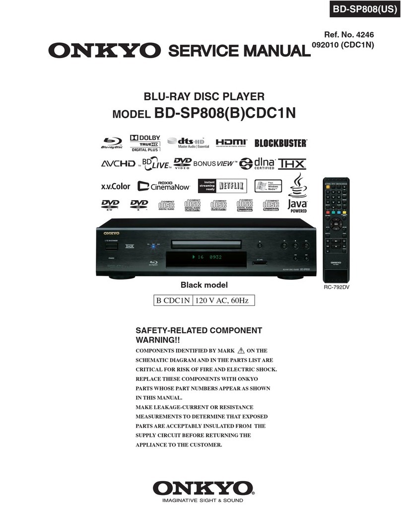 Onkyo BD-SP808BCDC1N User manual