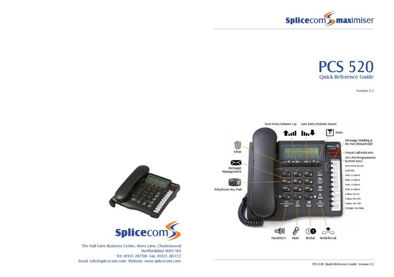 Splicecom PCS 520 User manual Splicecom PCS 520 User manual
