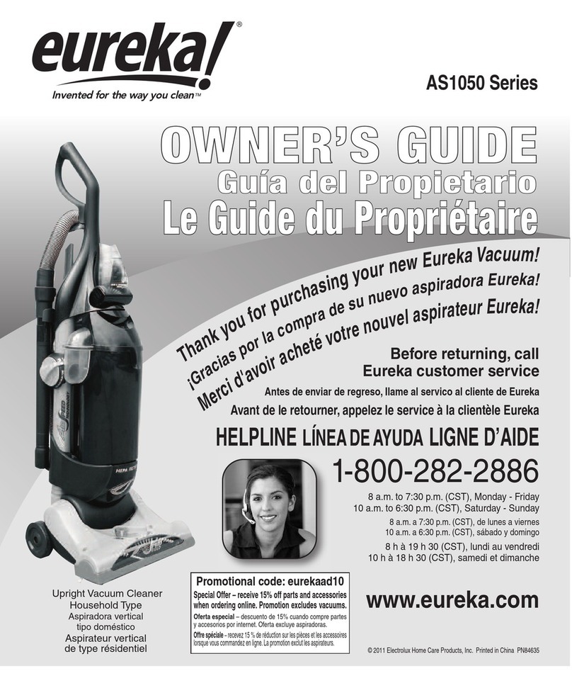 Eureka AS1050 Series owner's guide