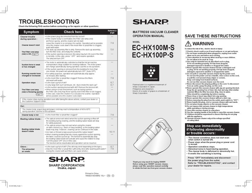 Sharp EC-HX100M-S User manual