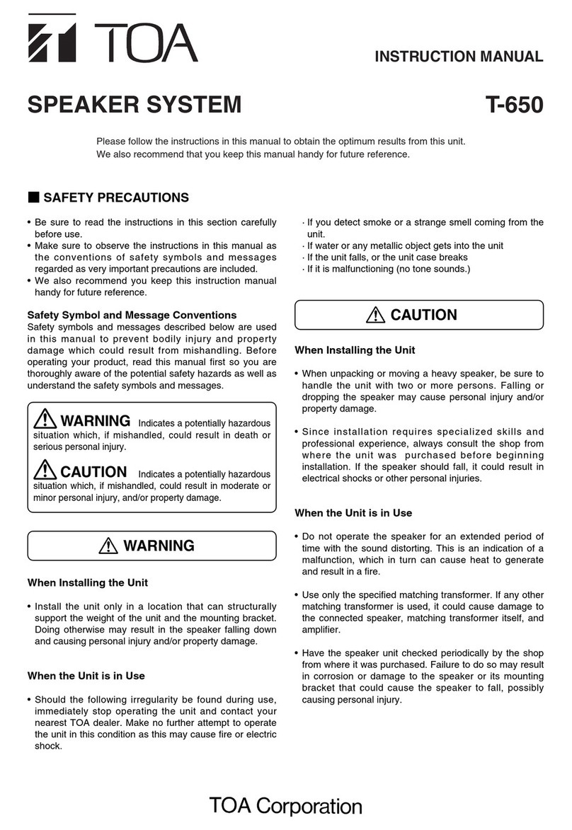 Toa T-650 User manual