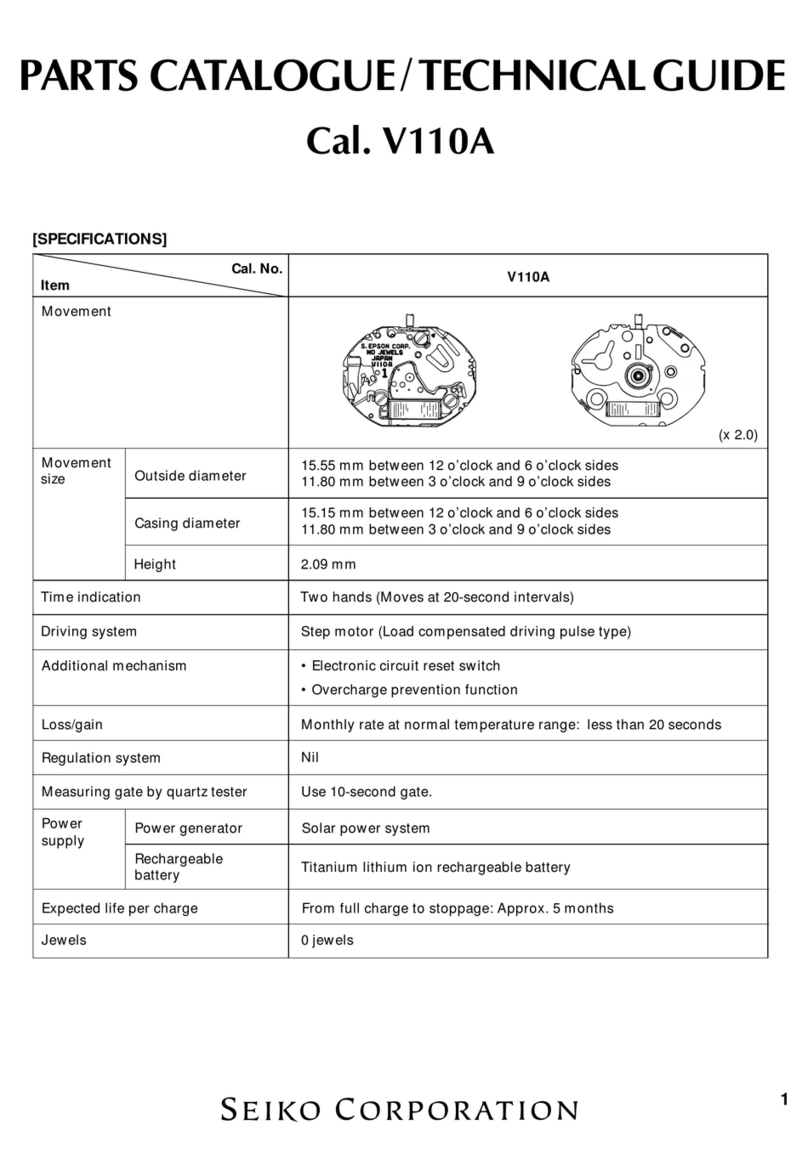 Seiko V110A Installer manual Seiko V110A Installer manual