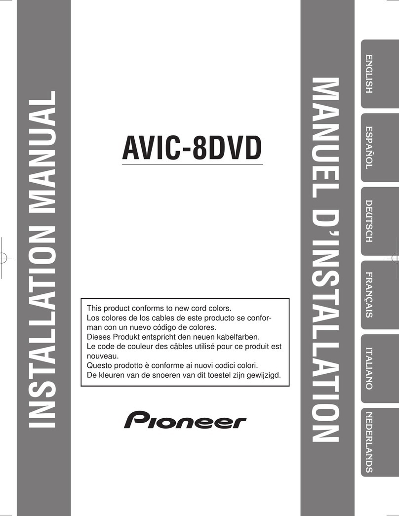 Pioneer AVIC-8DVD installation manual