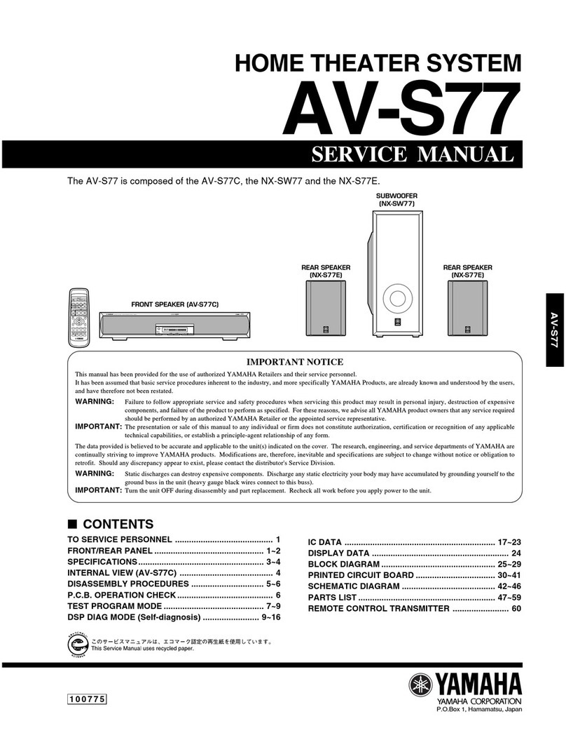 Yamaha AV-S77 Service manual