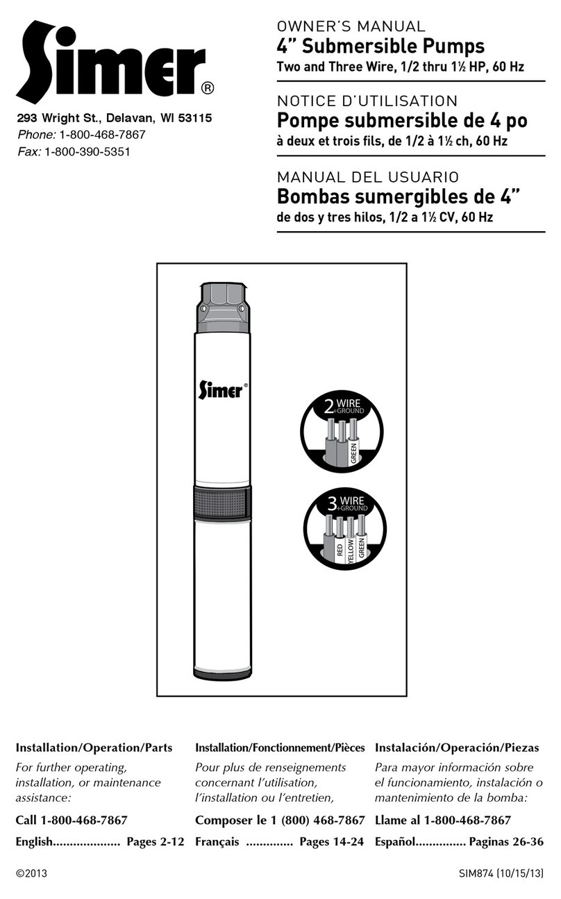 Simer 2945 owner's manual