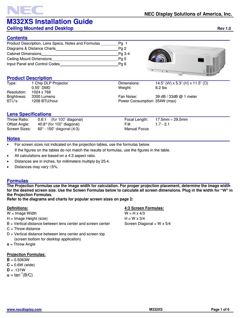NEC M332XS User manual NEC M332XS User manual