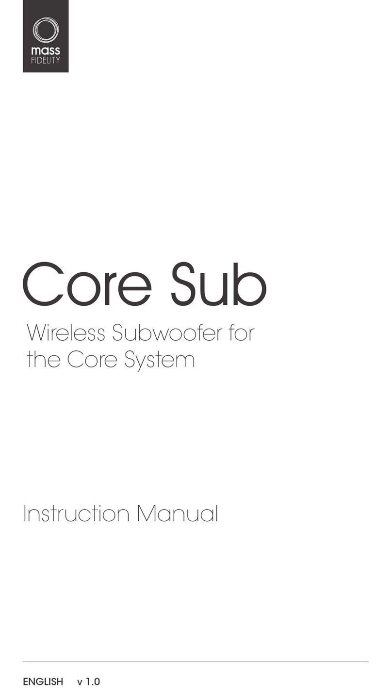 MASS FIDELITY Core Sub instruction manual MASS FIDELITY Core Sub instruction manual
