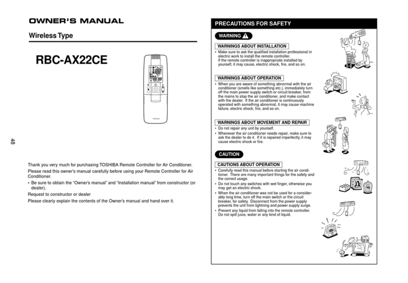 Toshiba RBC-AX22CE User manual
