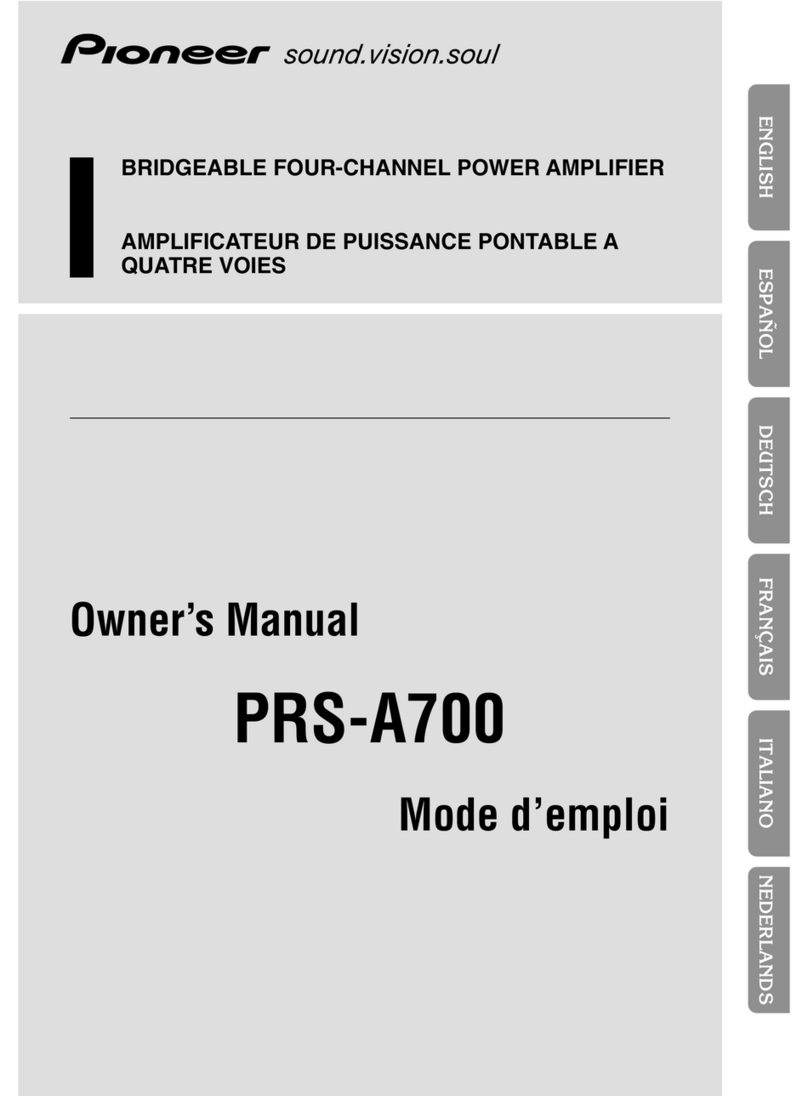 Pioneer PRS-A700 owner's manual