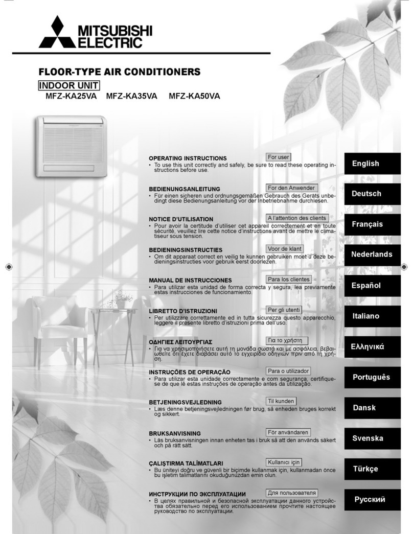 Mitsubishi Electric MFZ-KA25VA User manual