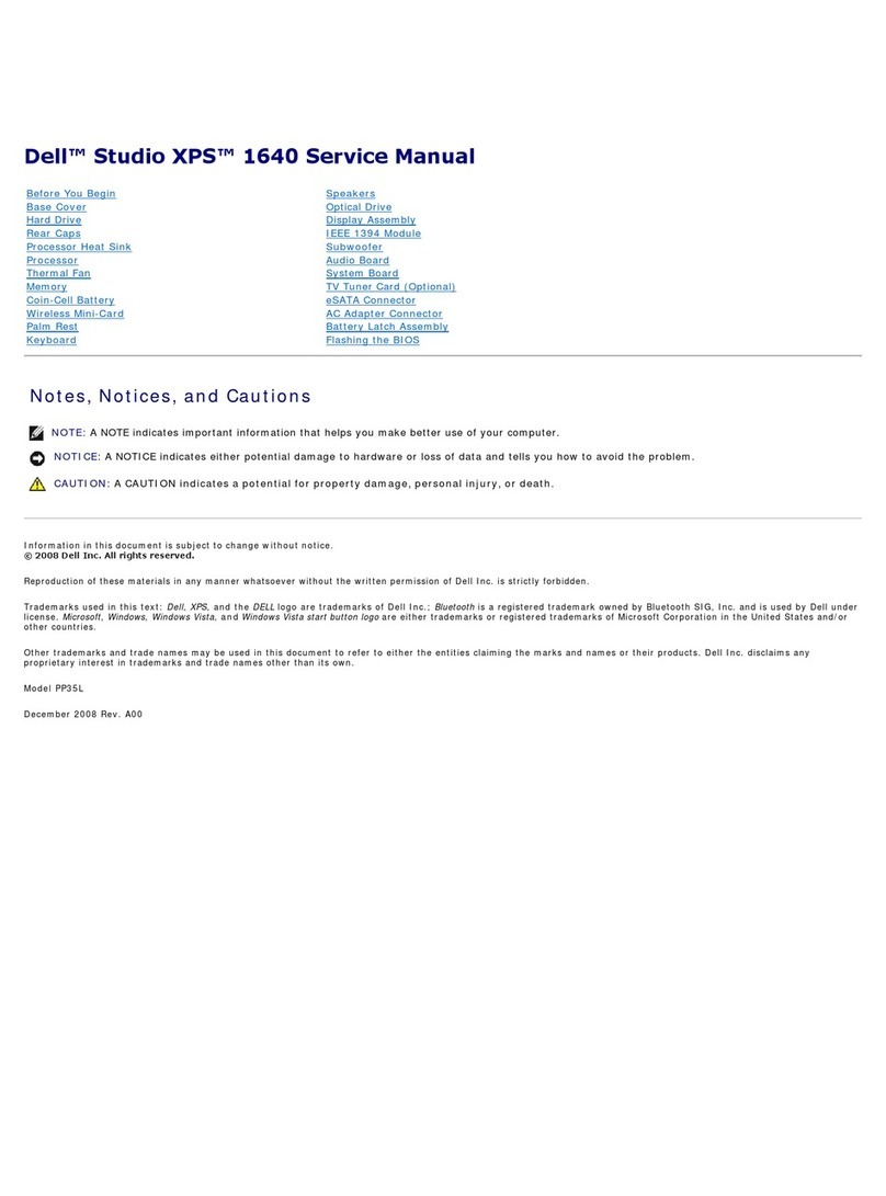 Dell Studio XPS 1640 User manual