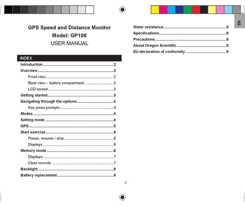 Oregon Scientific GP108 User manual