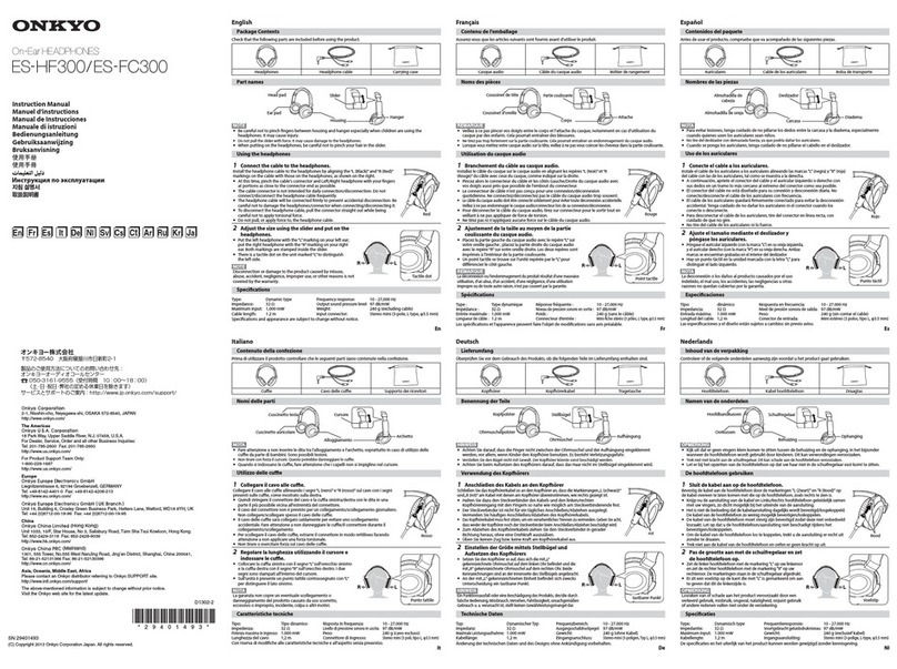 Onkyo ES-HF300 instruction manual