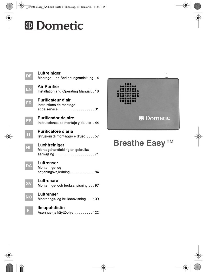 Dometic Breathe Easy Installation and operating manual