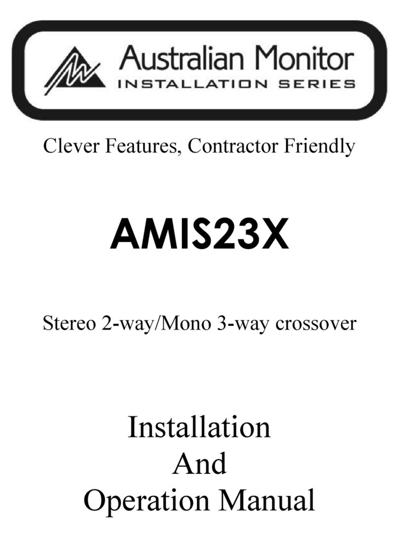 AUSTRALIAN MONITOR AMIS23X User manual