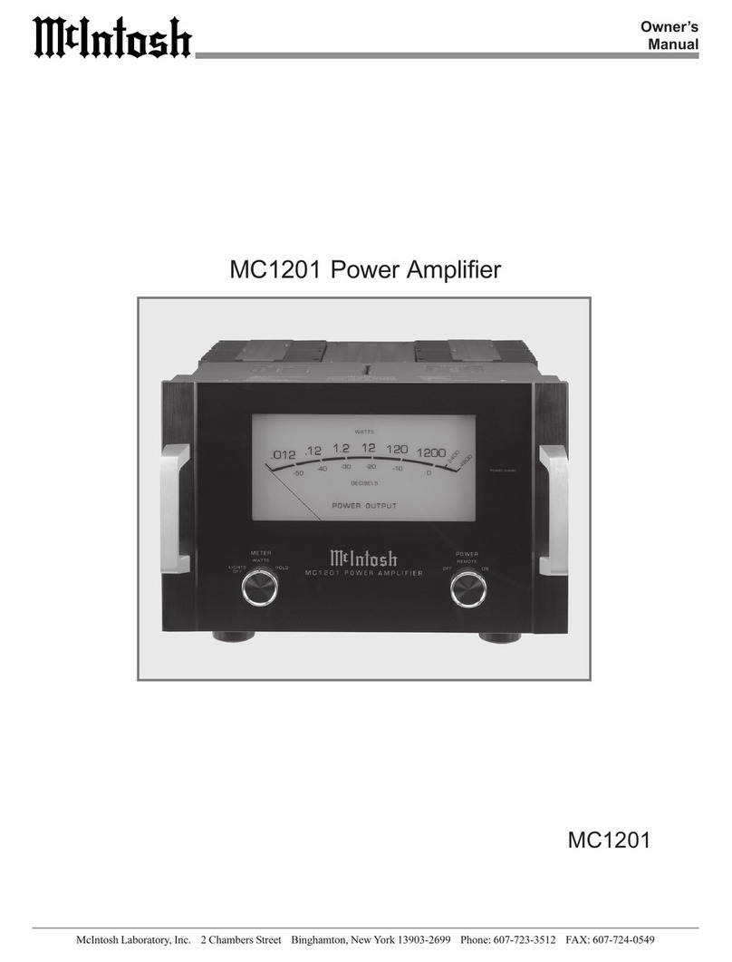 McIntosh MC1201 User manual McIntosh MC1201 User manual