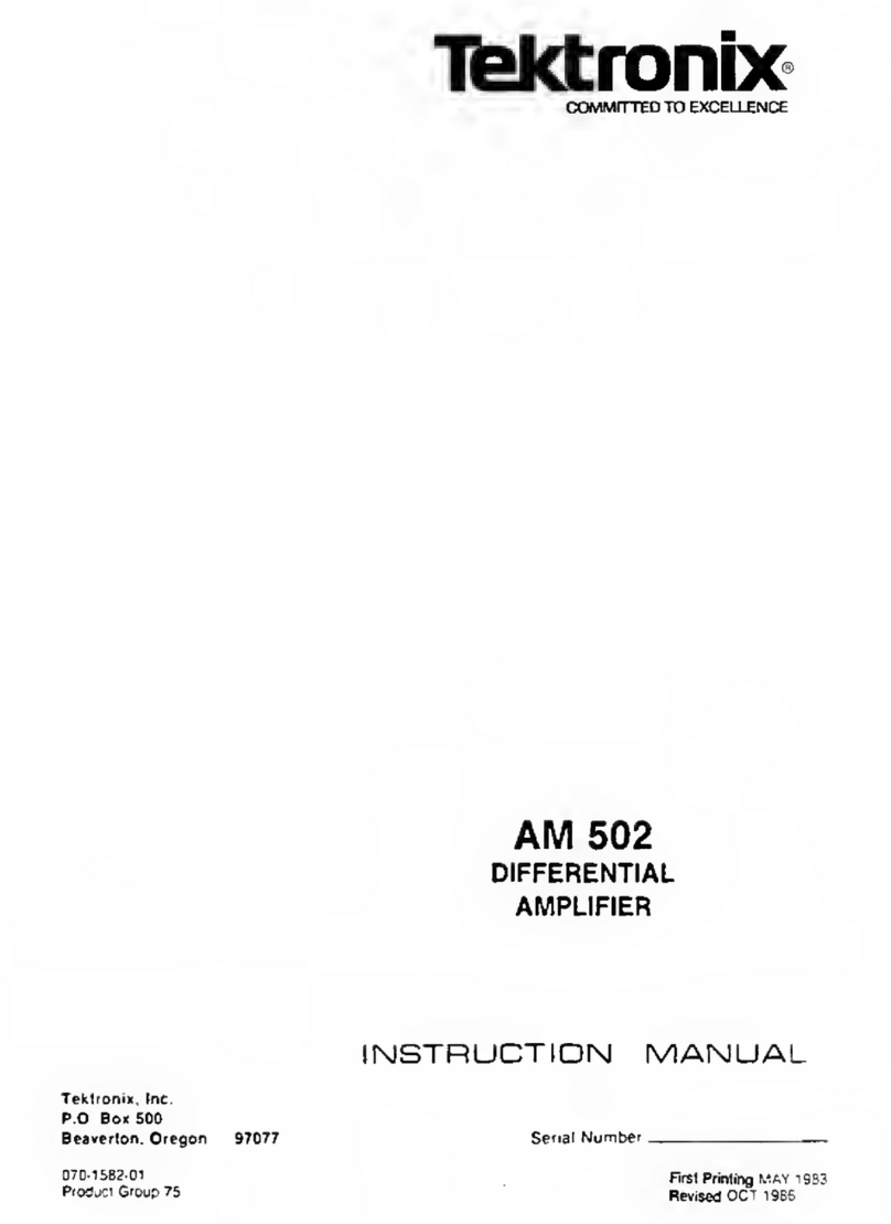 Tektronix AM 502 User manual