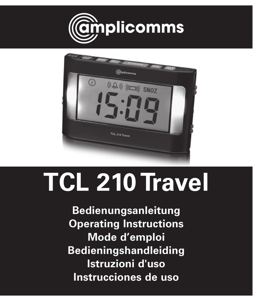 Amplicomms TCL 210 Travel operating instructions