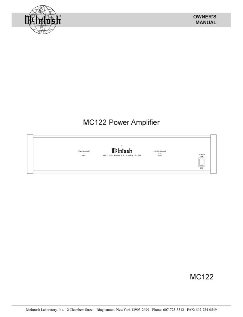 McIntosh MC122 User manual