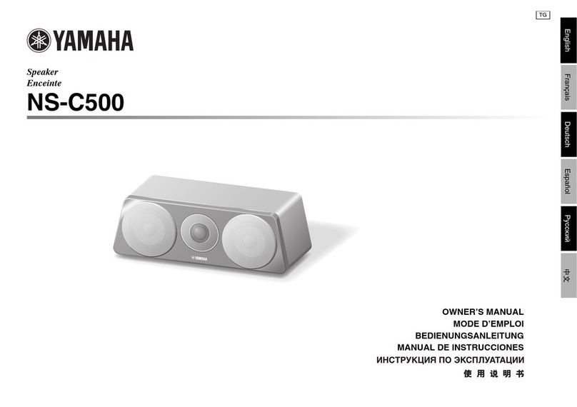 Yamaha NS-C500 owner's manual
